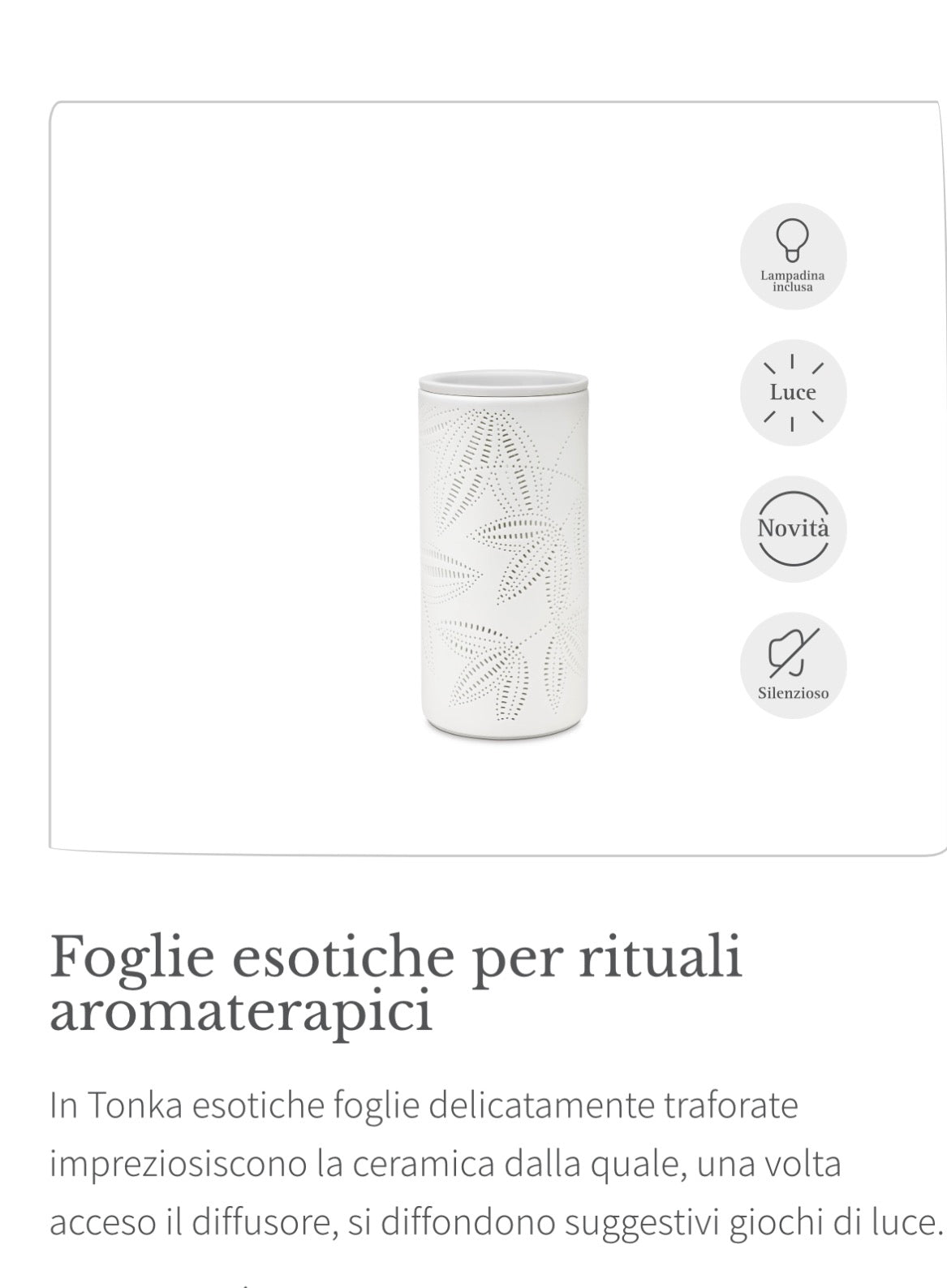 Tonka lampada per essenze